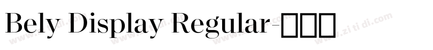 Bely Display Regular字体转换